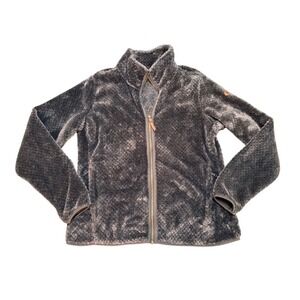 Columbia Womens XL Fire Side‎ II Plush High Pile Fleece Full Zip Jacket Gray